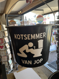 Kotsemmer  met naam - cadeau emmer