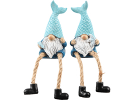 Gerkimex - Gnoom met Bungelbeentjes – Blauwe Decoratiepop (Assorti)