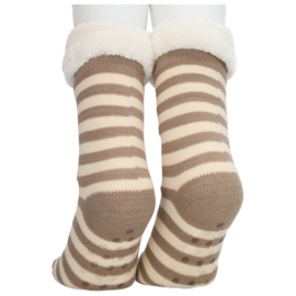 Sodutch - Huissokken - Beige Gestreept