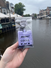 Koelelement - Bedankt coole Juf - Paars of Roze