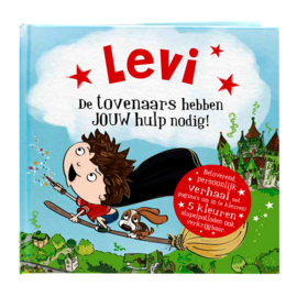 Levi de tovenaars hebben jouw hulp nodig! Gepersonaliseerd kinderboek met naam