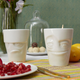 Fifty Eight products - Tassen servies - Mopperend - Ondeugend - Mokkenset zonder oor - 350 ml