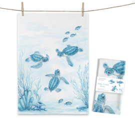 Maluu - Theedoek - Baby Turtle Swim - Babyschildpadjes