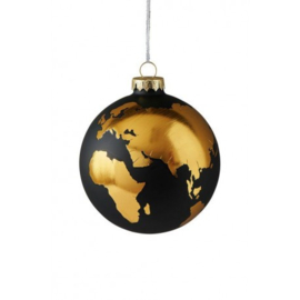 wereldbol zwart/goud - Gift Company