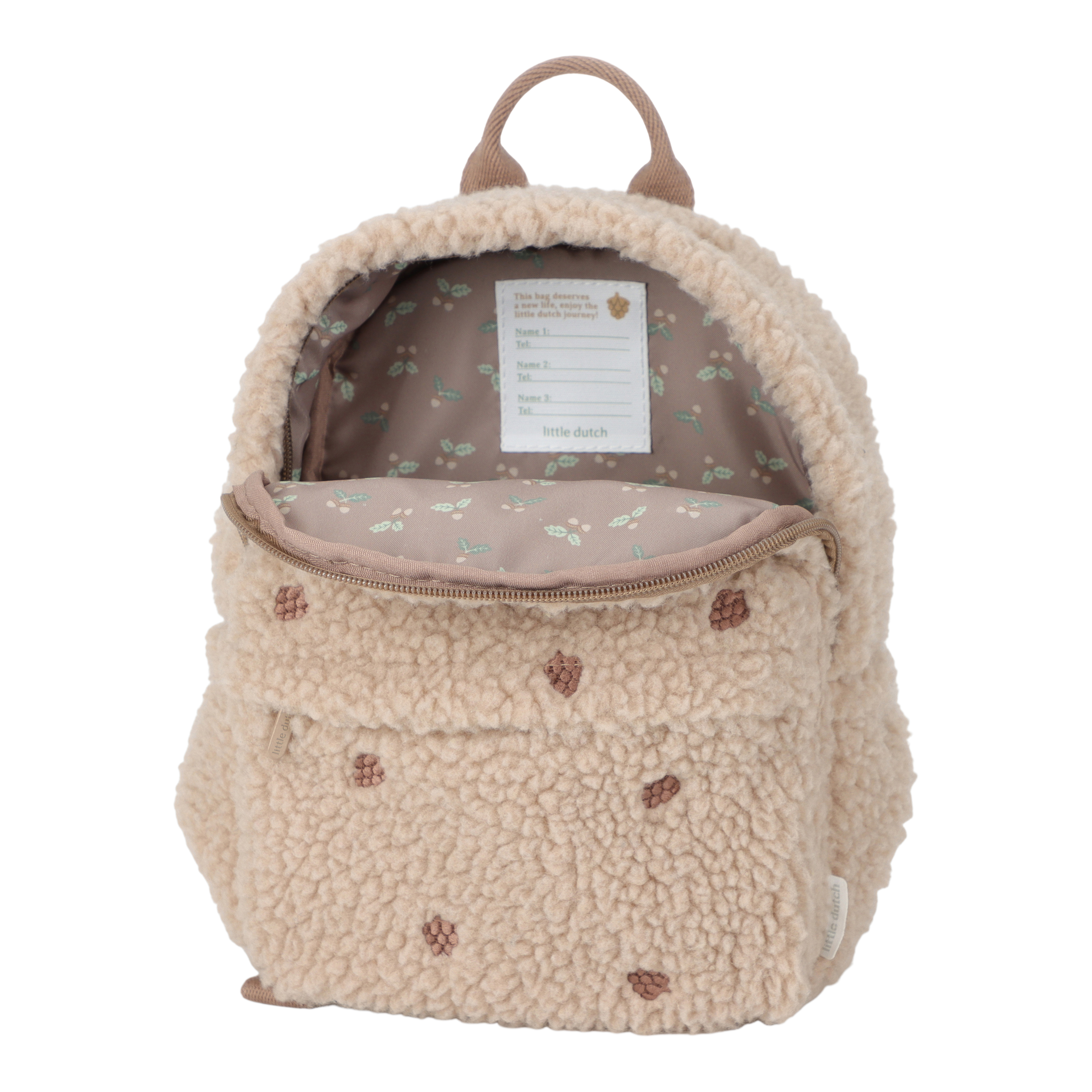 Little Dutch - Teddy Rugzakje - Taupe