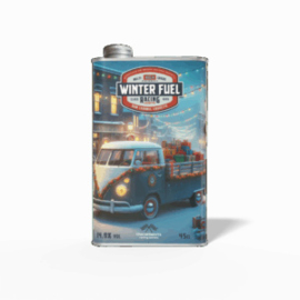 Chocansweets - Winter Fuel Blik met Rum Caramel Likeur – Vintage Pick-up Kerst (45 cl)