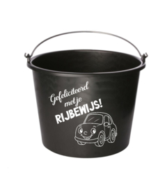 Gefeliciteerd met je rijbewijs - cadeau emmer