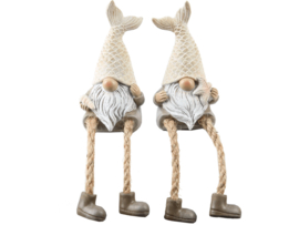 Gerkimex - Gnoom met Bungelbeentjes – Beige Decoratiepop (Assorti)