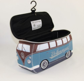 VW T1 Bus 3D universele tas - petrol/bruin groot