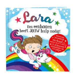 Lara een eenhoorn heeft jouw hulp nodig! Gepersonaliseerd kinderboek met naam