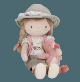 Little Dutch - Safari Friends - Knuffelpop Ranger Rosa - 35 cm - Met of zonder naam