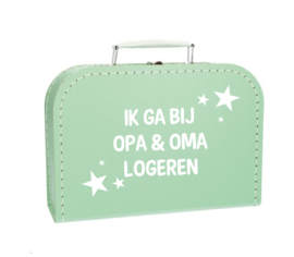 Ik ga bij opa & oma logeren - mint - kinderkoffertje