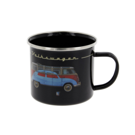 Brisa - Volkswagen VW T1 Bus/Kever - Emaille Mok - Zwart