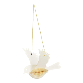 Wurm - Hanger Vogel- Wit - Honingraat
