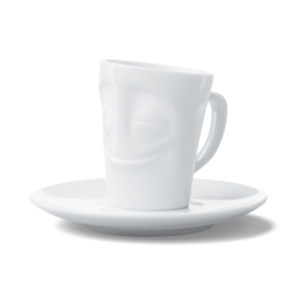 Fifty Eight Products - Tassen servies - Tevreden - Cheery - Espresso kop en schotel