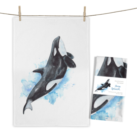 Maluu - Theedoek - Orca Splash - Orka