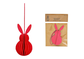 Hanger Honeycomb Paashaas Rood/Roze