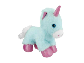 BB Klostermann - Cuties - Tas met knuffeltje - Handtas met Eenhoorn blauw – Pluche Kindertas (2-delig)
