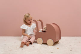 Little Dutch - Houten poppenwagen - Met of zonder naam