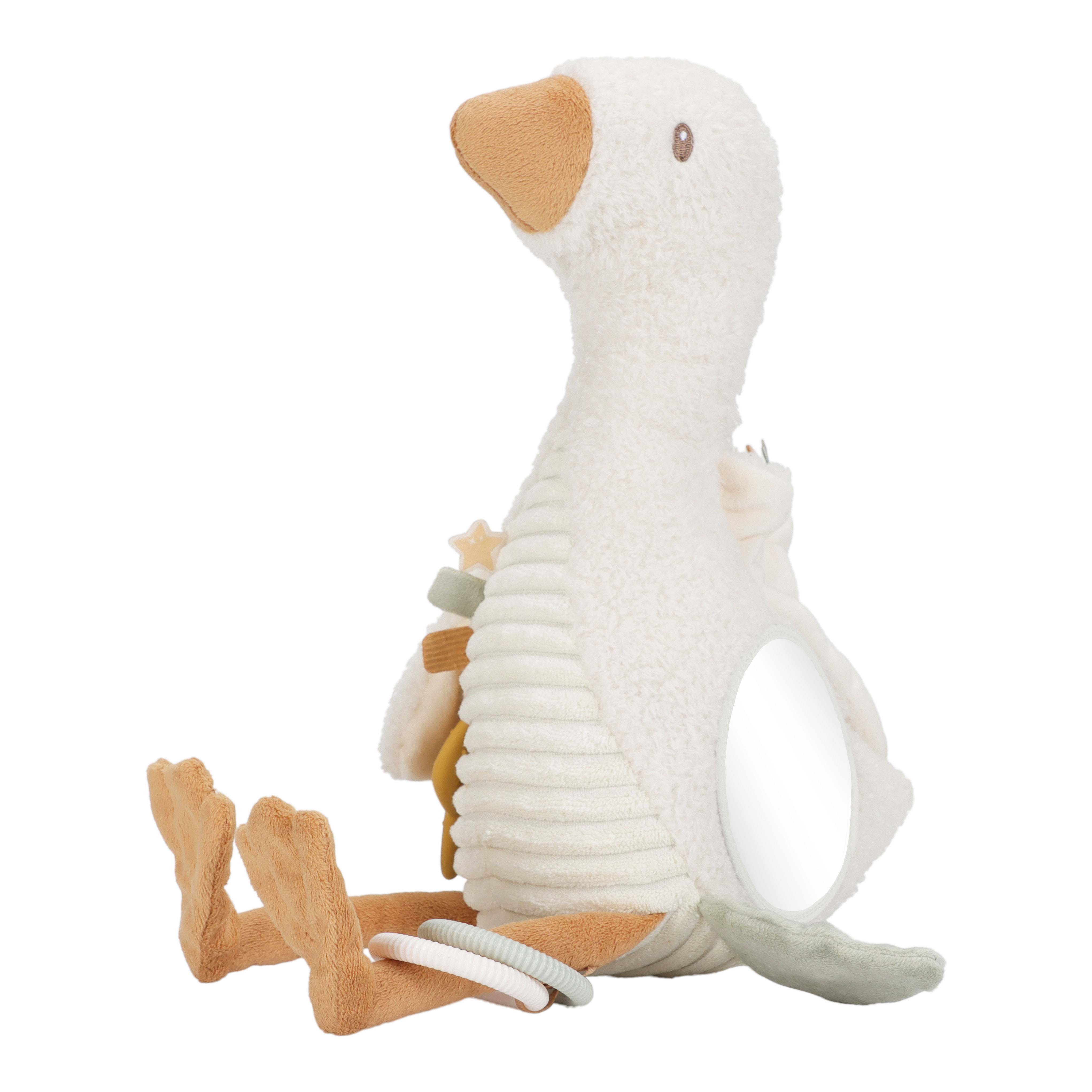 Little Dutch - Newborn Naturals - Little Goose - Activiteitenknuffel Gans