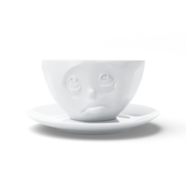 Fifty Eight Products - Tassen servies - Pruilend - Oh Please! - Kop en schotel - 200 ml