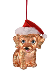 Gift Company - Kerstbal - Hond met kerstmuts