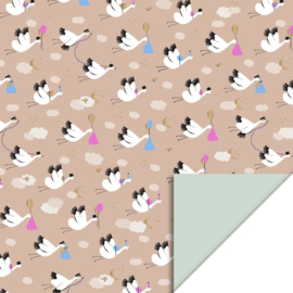House of Products - Inpakpapier - Baby Bird Beige - Pistache