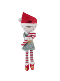 Little Dutch - Kerst Knuffelpop Jim - 35 cm  - Met of zonder naam