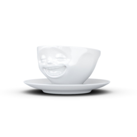 Fifty Eight Products - Tassen servies - Lachend - Laughing - Kop en schotel - 200 ml