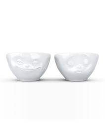 Fifty Eight products - Tassen servies - Kussend & Grijnzend - Kissing & Grinning - Schalenset 100 ml