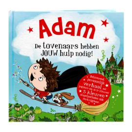 Adam de tovenaars hebben jouw hulp nodig!  Gepersonaliseerd kinderboek met naam
