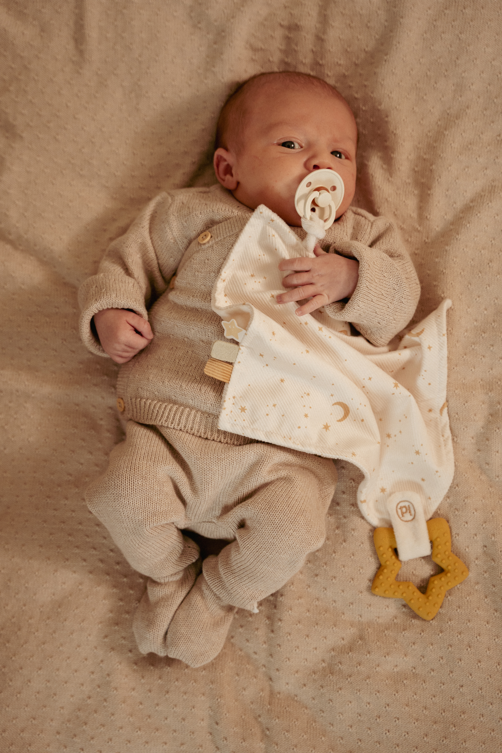 Little Dutch - Newborn Naturals - Knuffeldoekje met bijtring