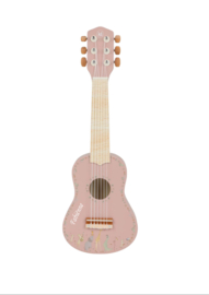 Little Dutch - Safari Friends - Houten Gitaar - Roze - Met of zonder naam