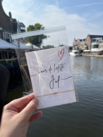 Kaart met armband - Voor de liefste Juf