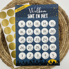 Aftelkalender Sinterklaas met klembord