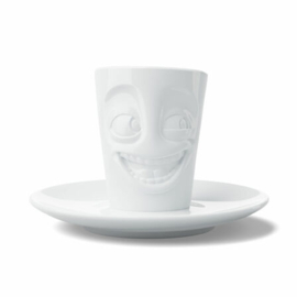Fifty Eight products - Tassen servies - Lachend - Joking - Espresso kop en schotel