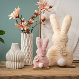 Wurm - Pasen - Decoratie Haas - Pluche - Roze - S