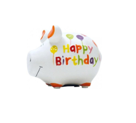 KCG - Spaarpot - Spaarvarken Happy Birthday