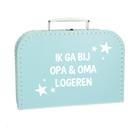 Ik ga bij opa & oma logeren - blauw- kinderkoffertje