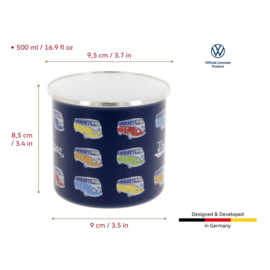 Brisa - Volkswagen VW T1 Bus - Emaille Mok - Parade/Blauw