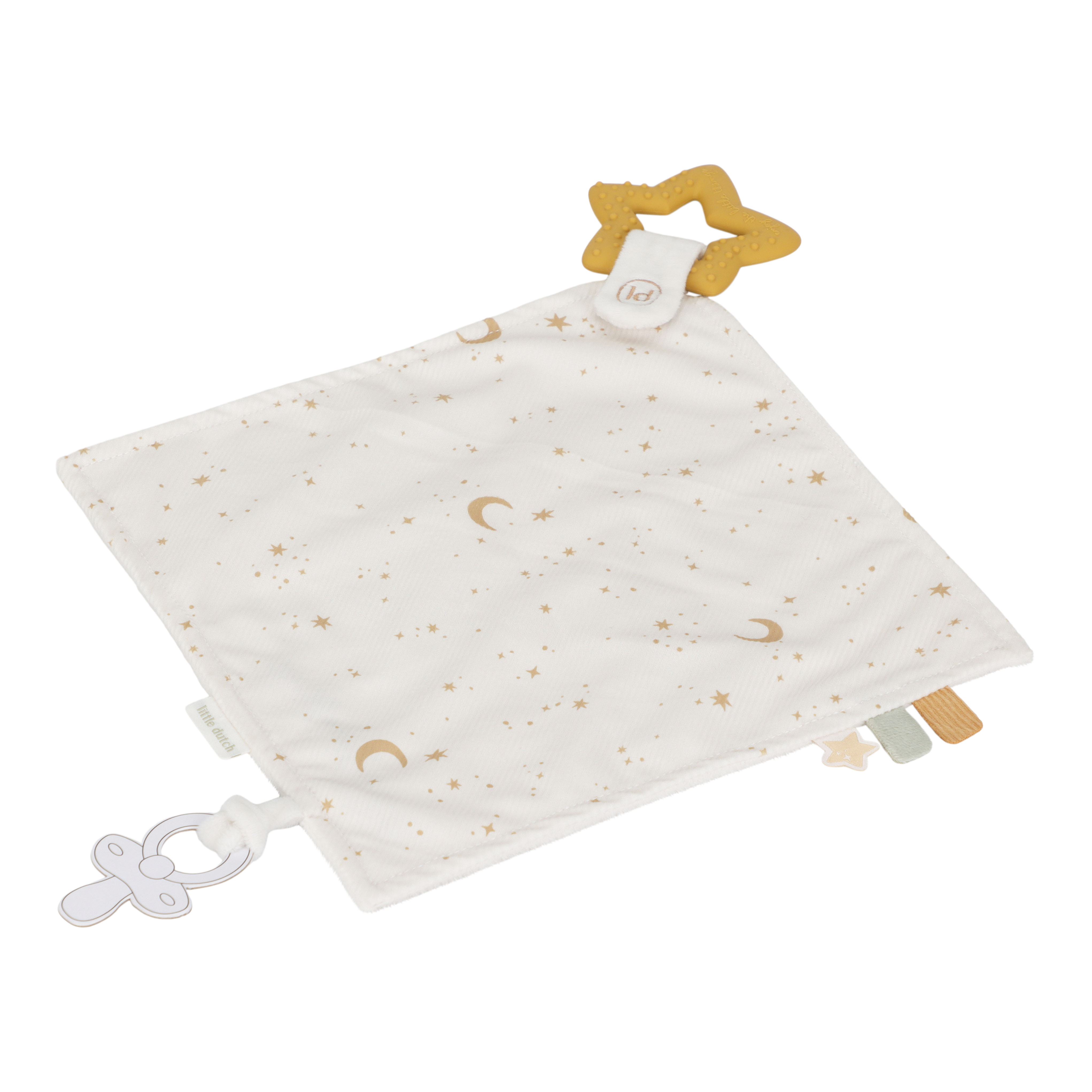 Little Dutch - Newborn Naturals - Knuffeldoekje met bijtring