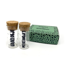 Hippe kaartjes - Giftset voor een Haarlokje en Melktandjes (groen)