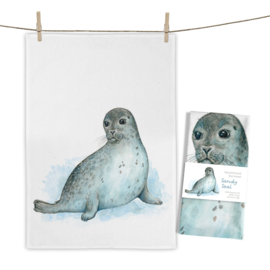 Maluu - Theedoek - Sandy Seal - Zanderige Zeehond