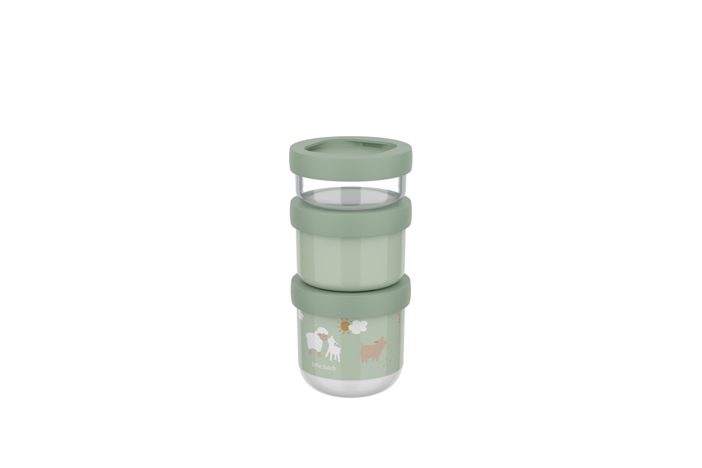 Mepal x Little Dutch - Little Farm - Snackbox Stack Mio - 3-delig