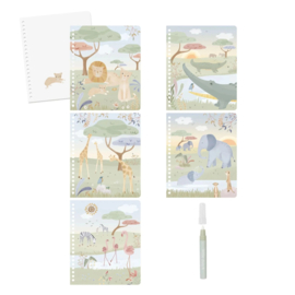 Little Dutch - Safari Friends - Watertekenboek - Jim
