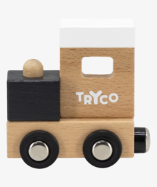 Tryco - Houten lettertrein Locomotief