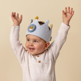Little Dutch - Verjaardagskroon van stof met cijfers - Blauw