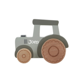 Little Dutch - Little Farm - Houten tractor/ trekker - Met of zonder naam