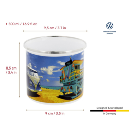 Brisa - Volkswagen VW T1 Bus - Emaille Mok - Beachlife/Veelkleurig