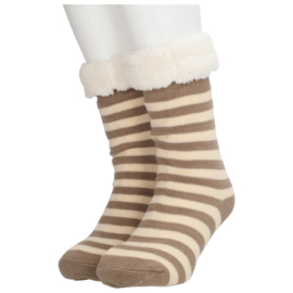 Sodutch - Huissokken - Beige Gestreept